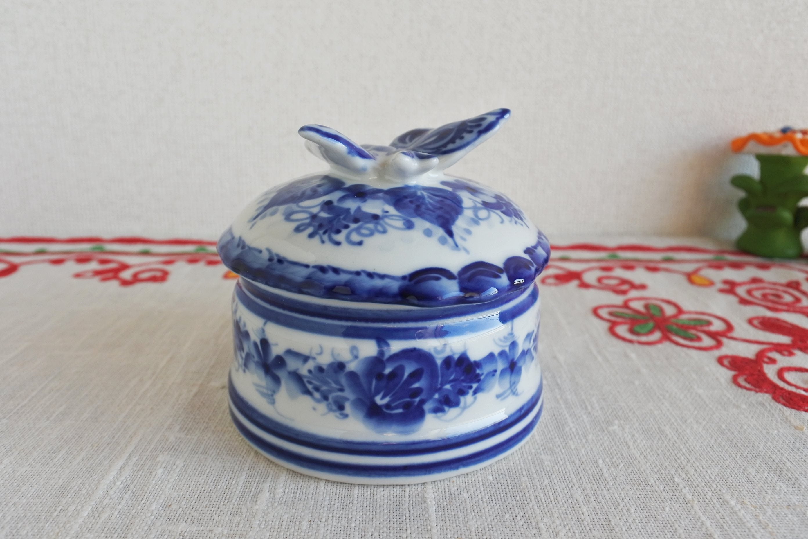 GZHELグジェリ陶器 ジャム入れ GZHELグジェリ陶器 ジャム入れ ロシア