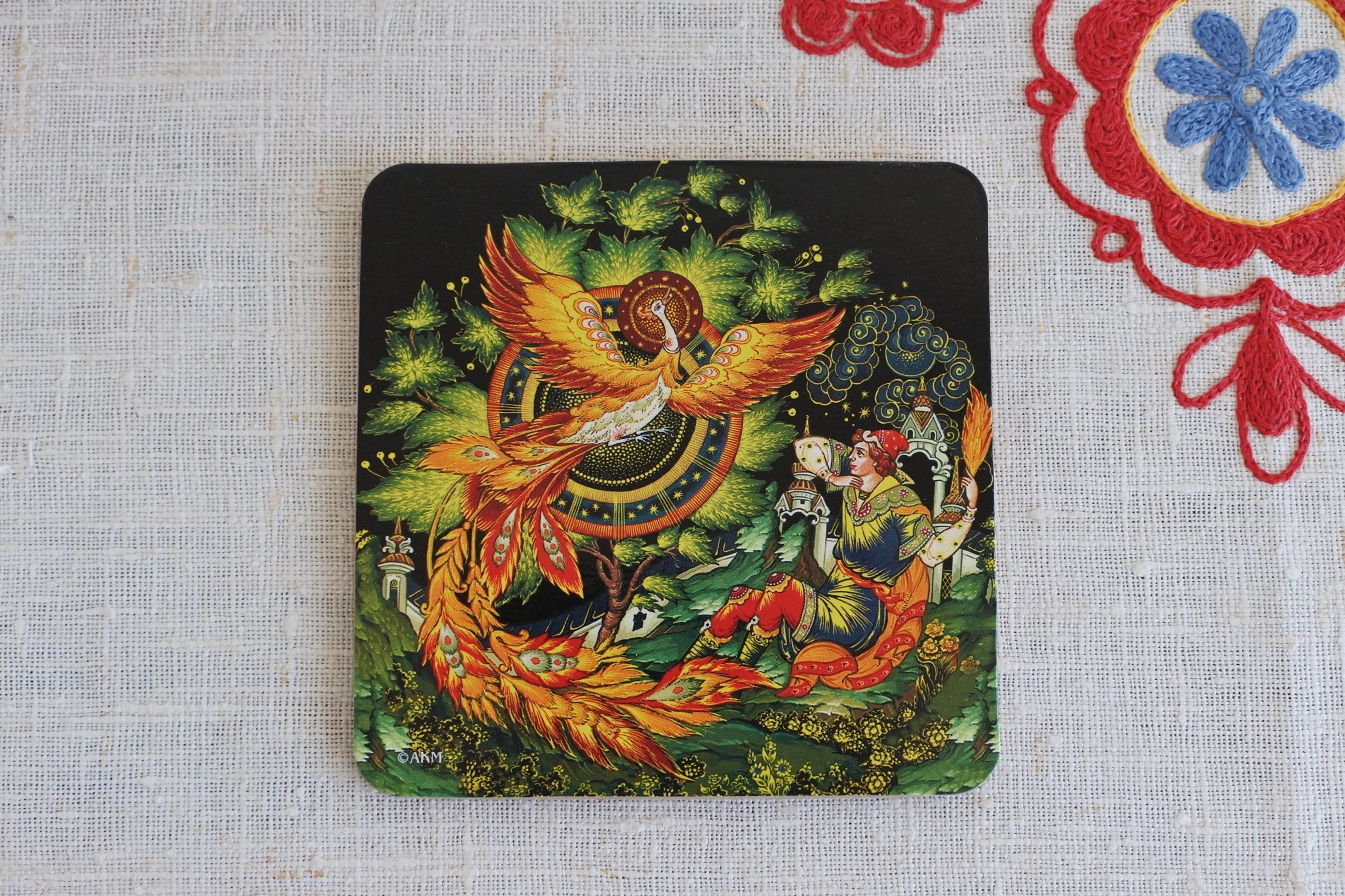 コースター ロシア民話 イワン王子と火の鳥と灰色オオカミ