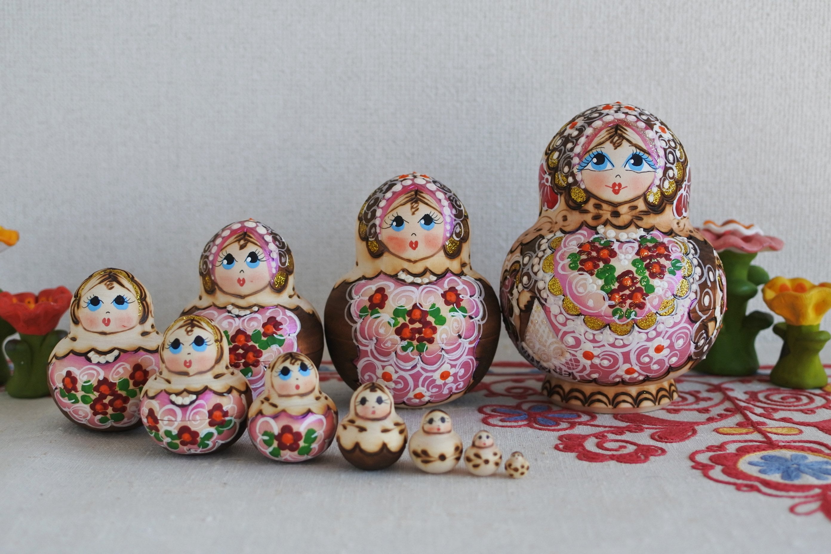 ロシア雑貨 マトリョーシカ 6P 7P 8P 10P 11P 12P ロシア各地の