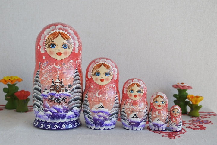 マトリョーシカ　雪原のトロイカ　5P