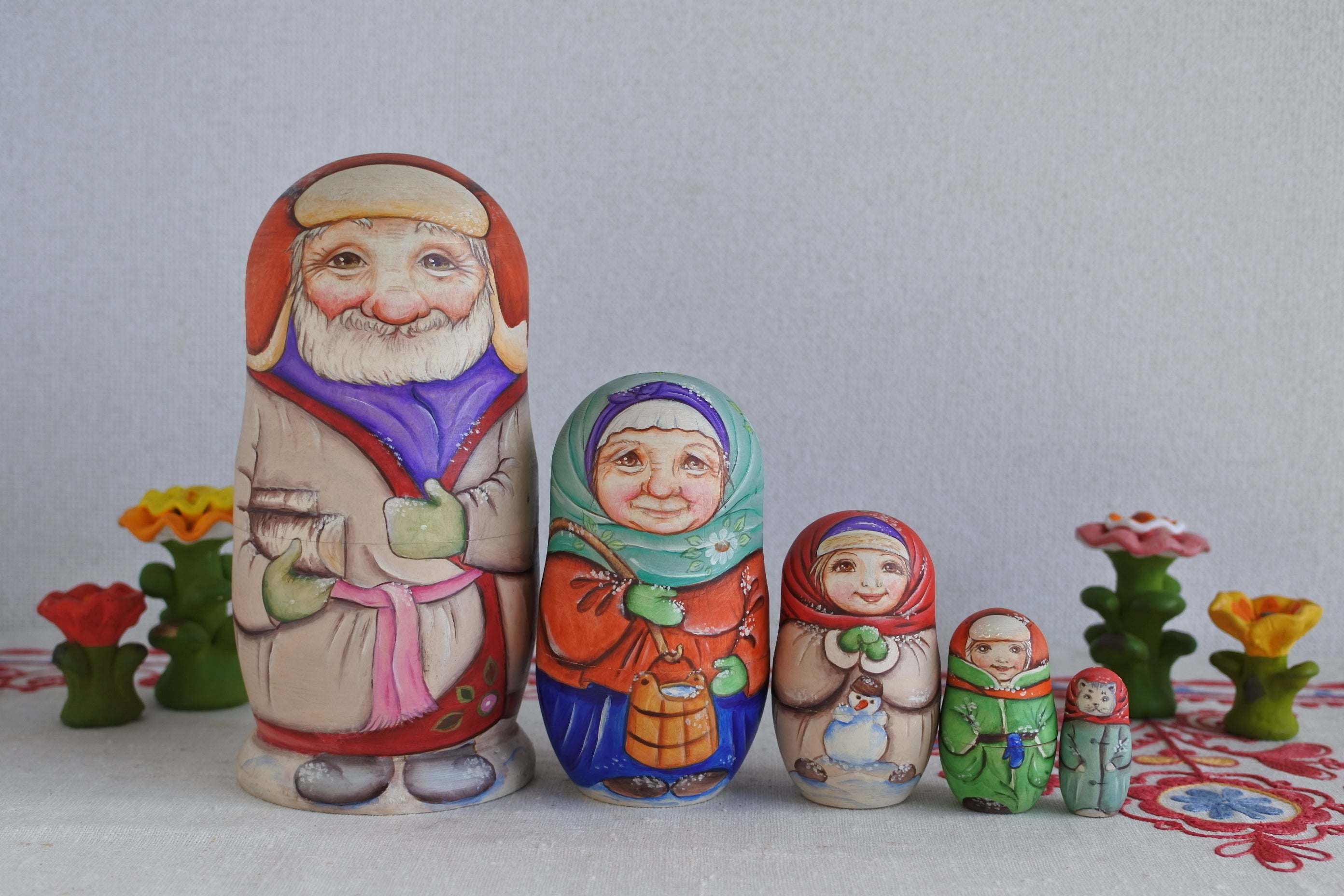 作家ものマトリョーシカ ロシア人アーティスト ロシア雑貨いりえの