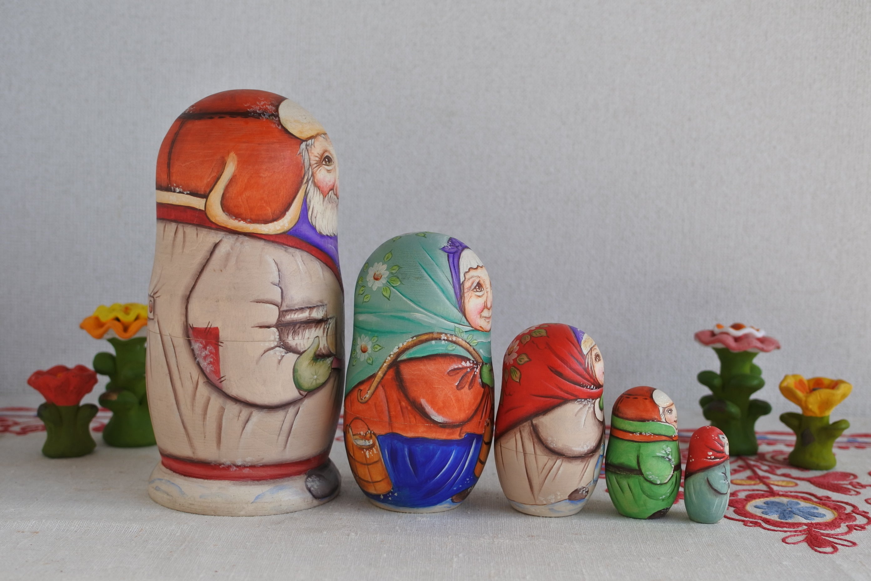 作家ものマトリョーシカ ロシア人アーティスト ロシア雑貨いりえ