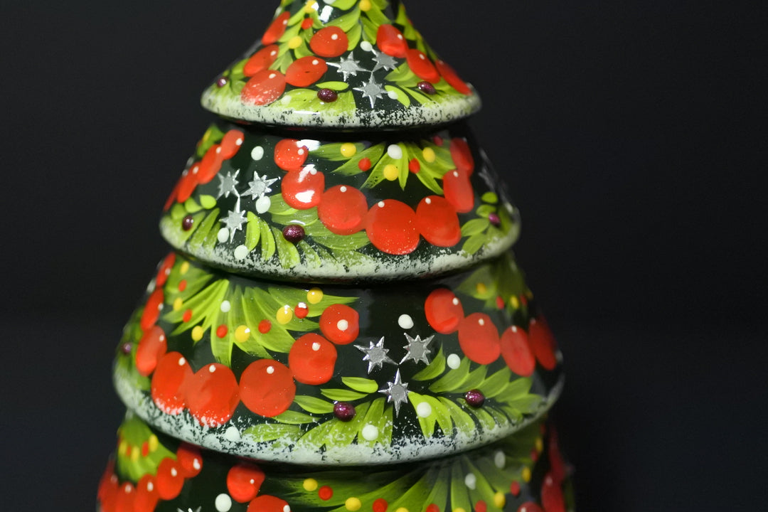 クリスマスツリーのオーナメントセット　グリーン5P-B