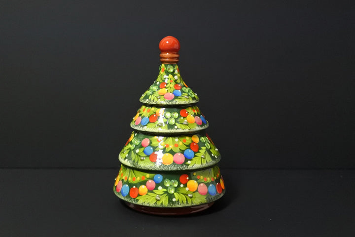 クリスマスツリーのオーナメントセット　グリーン3P-A