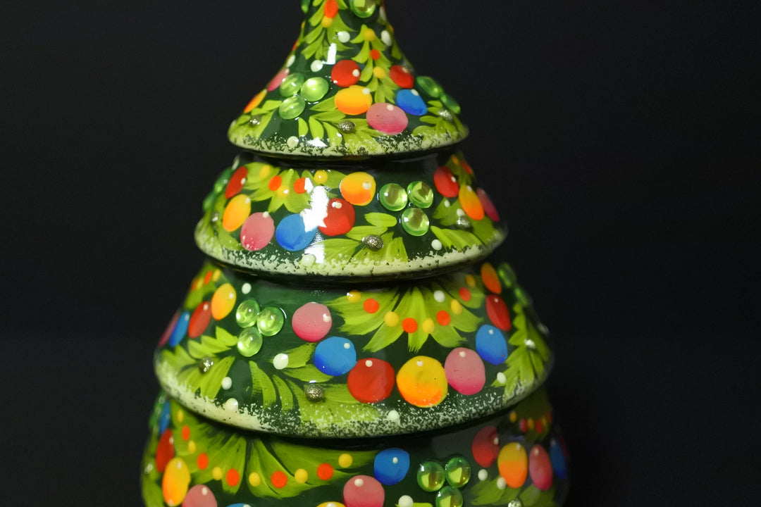 クリスマスツリーのオーナメントセット　グリーン3P-A