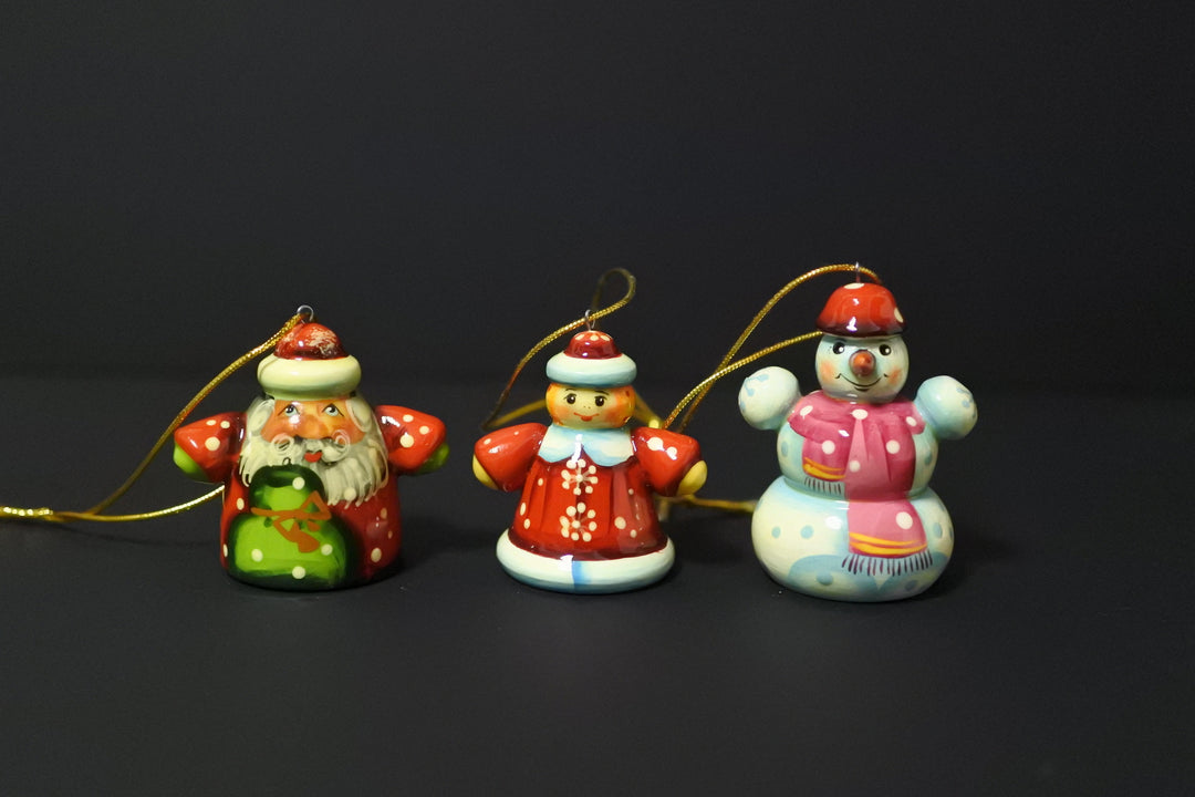 クリスマスツリーのオーナメントセット　グリーン3P-A