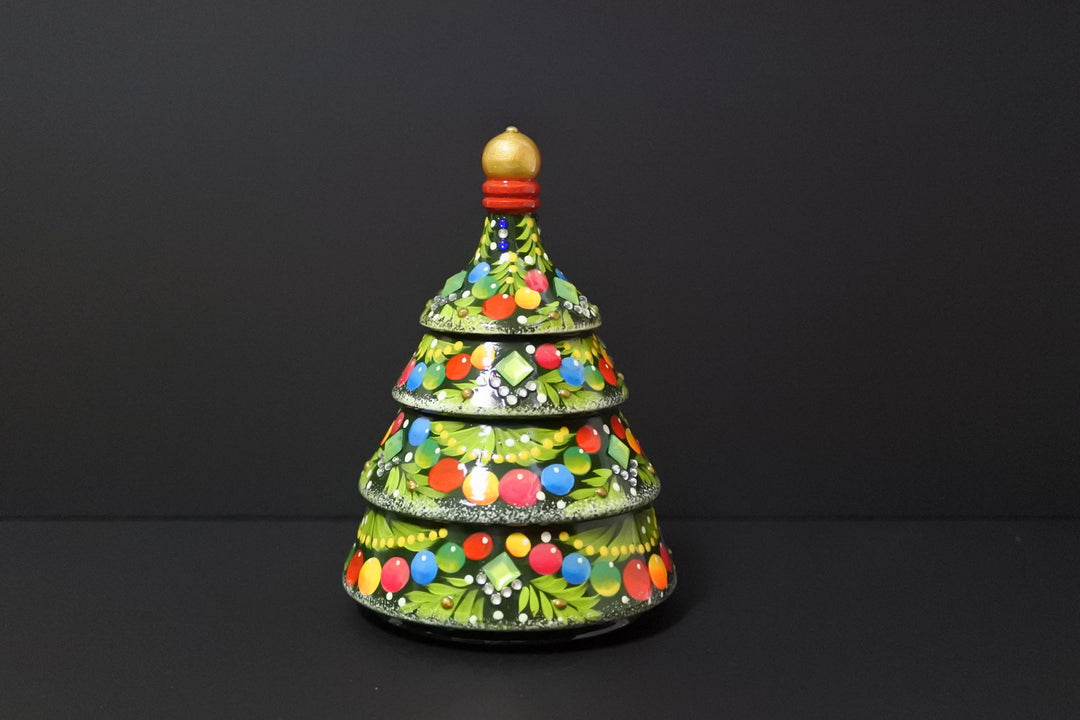 クリスマスツリーのオーナメントセット　グリーン5P-A