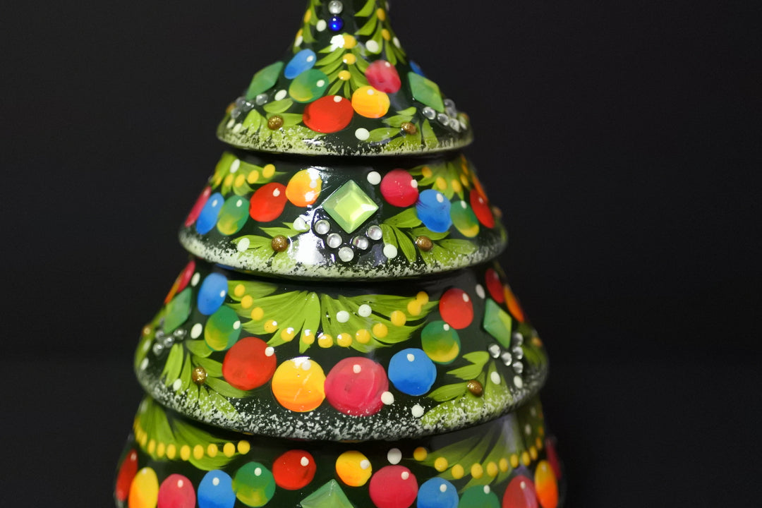 クリスマスツリーのオーナメントセット　グリーン5P-A