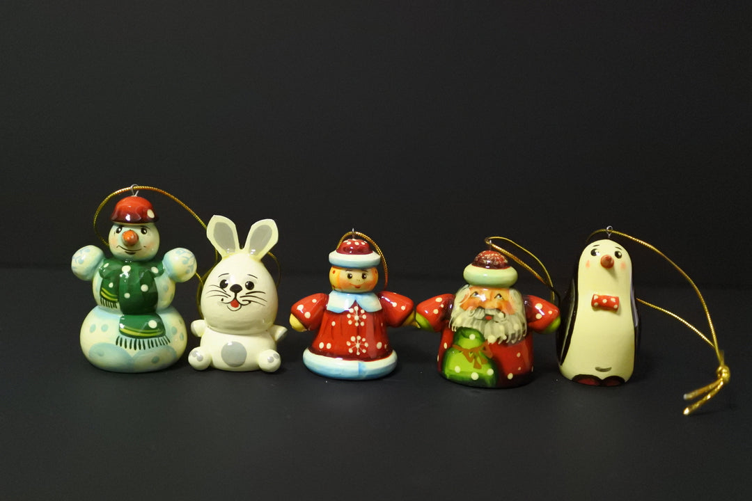 クリスマスツリーのオーナメントセット　ブルー5P-A