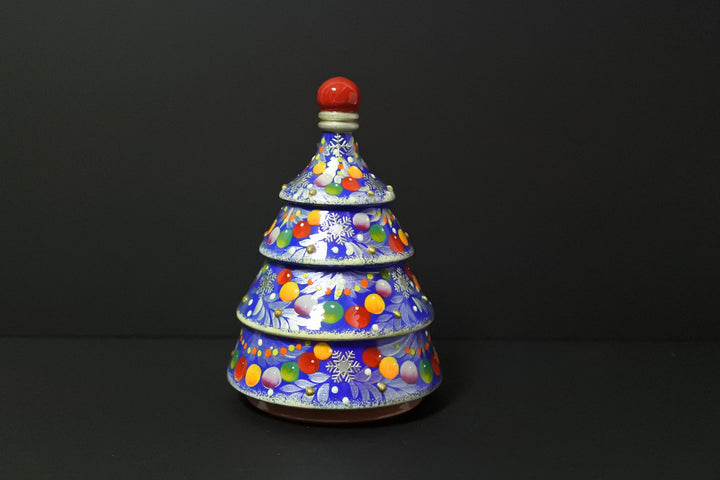 クリスマスツリーのオーナメントセット　ブルー5P-A