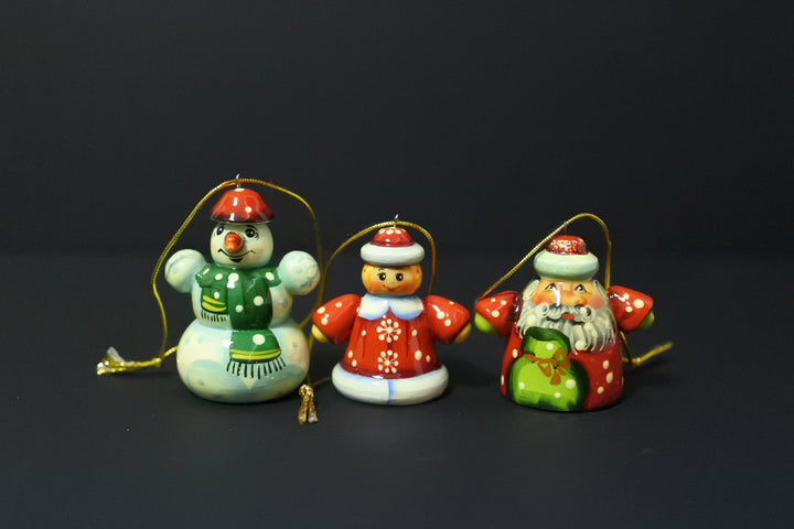 クリスマスツリーのオーナメントセット　グリーン3P-C