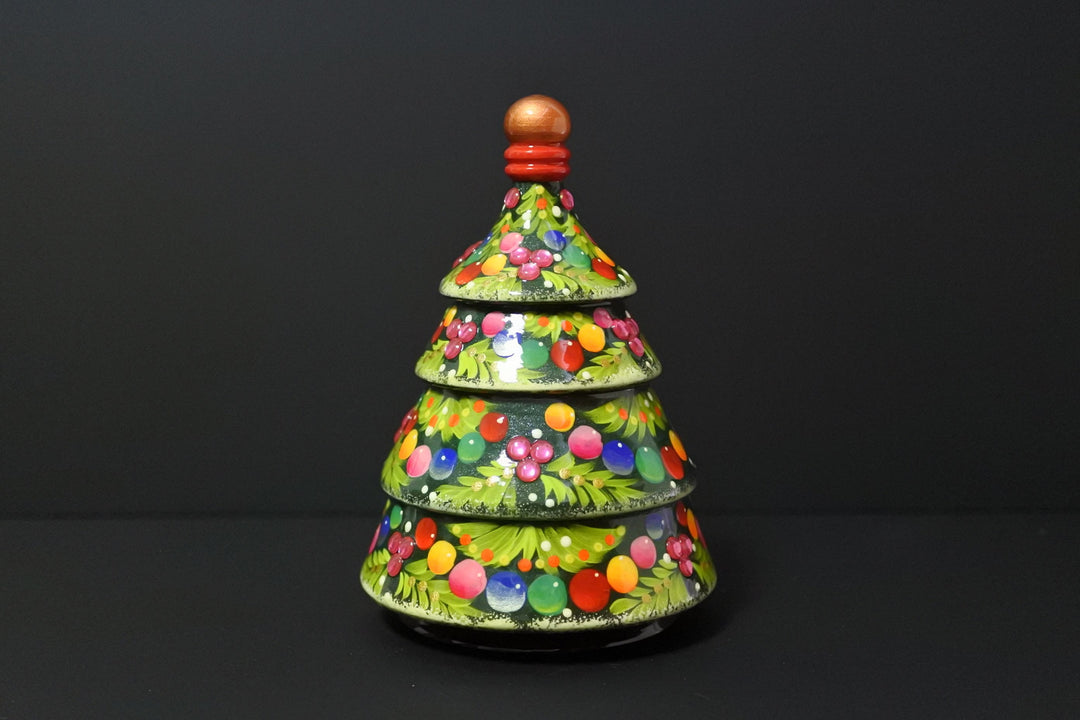 クリスマスツリーのオーナメントセット　グリーン3P-C