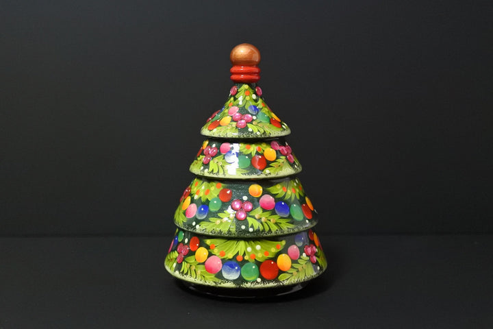 クリスマスツリーのオーナメントセット　グリーン3P-C