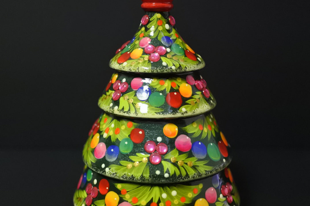 クリスマスツリーのオーナメントセット　グリーン3P-C