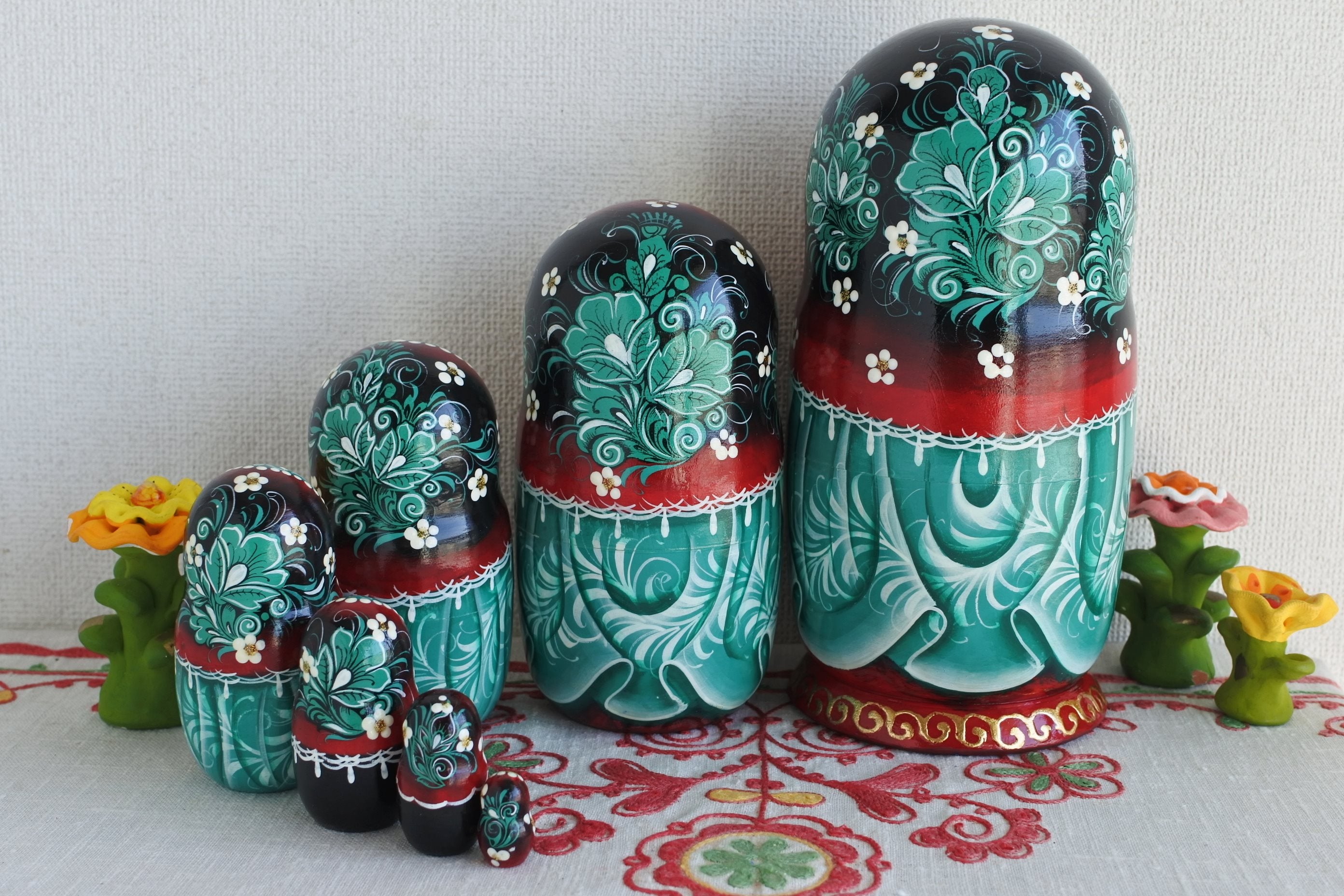ロシア　お土産　陶器　人形　オーナメント　美品