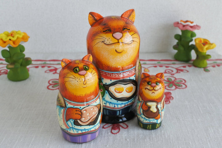 猫マトリョーシカ　最高の朝食3P