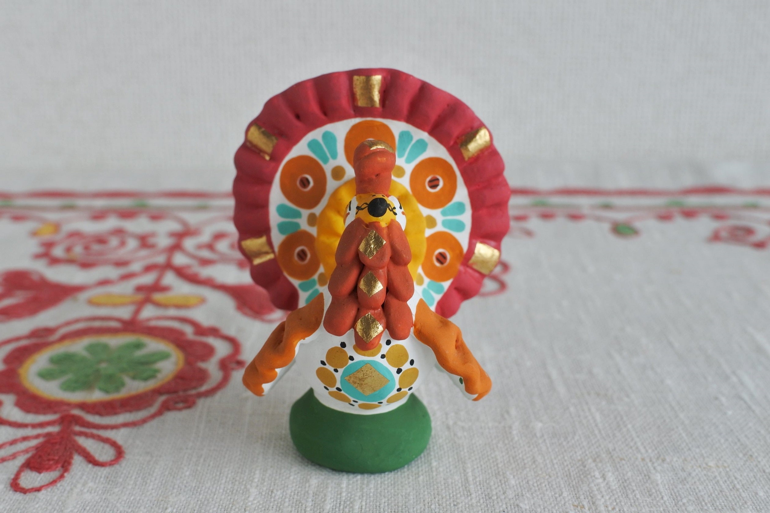 ディムコヴォのクレイドール ロシア民芸品 土人形 ターキー 七面鳥
