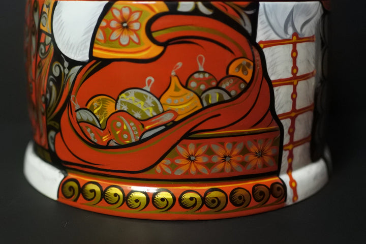 ホフロマ塗　ジェドマロースのプレゼントボックス　赤いガウン