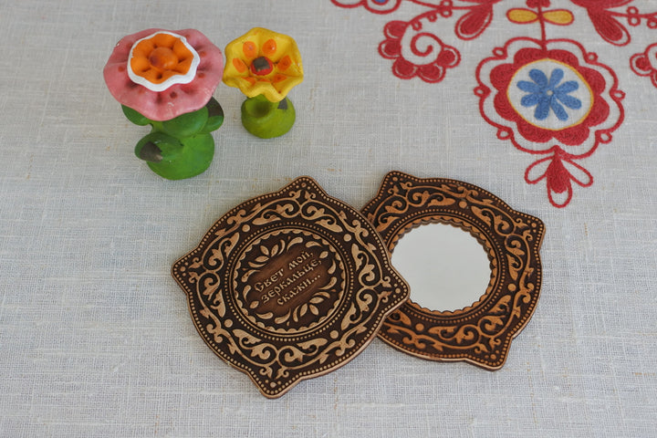 白樺細工ベレスタ　ミラー　魔法の鏡