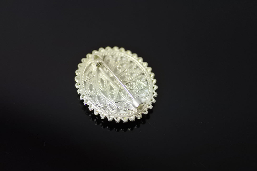 エナメル細工フィニフティ　ブローチ　ローズ