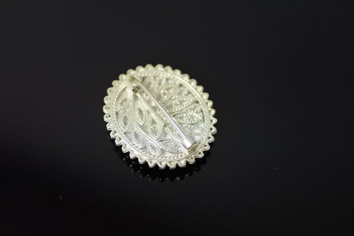 エナメル細工フィニフティ　ブローチ　ローズ