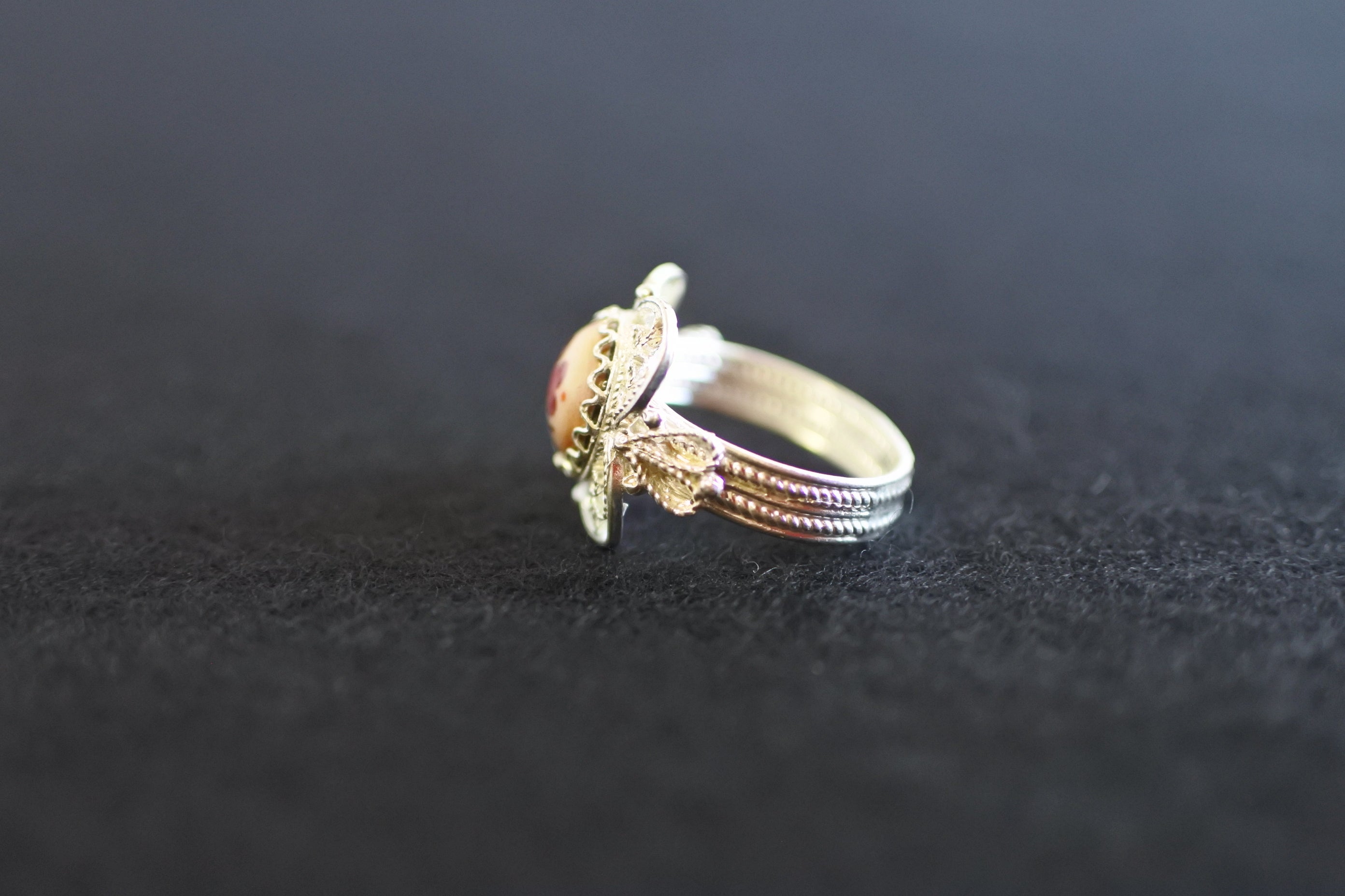 エナメル細工フィニフティ 花型リング ニケ 指輪 ロシア工芸品 ロシア