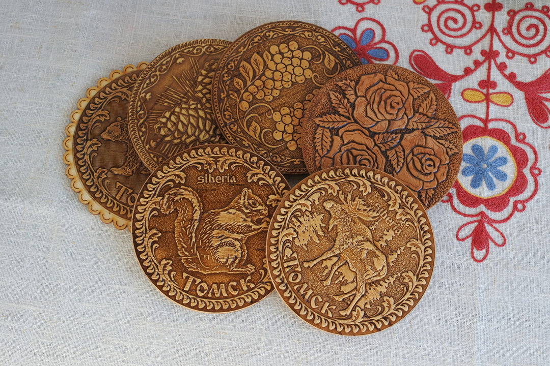 白樺細工ベレスタ　コースター  ななかまど