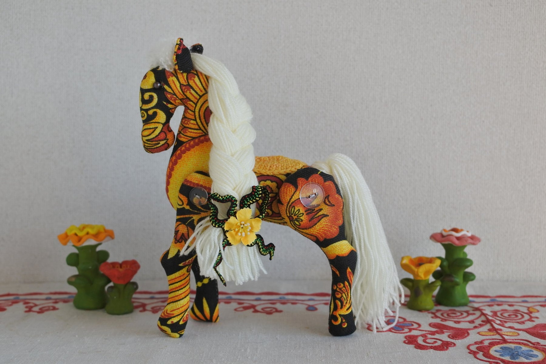 ぬいぐるみ まほうの馬 ホフロマ ロシア製 干支午 ロシア雑貨いりえの