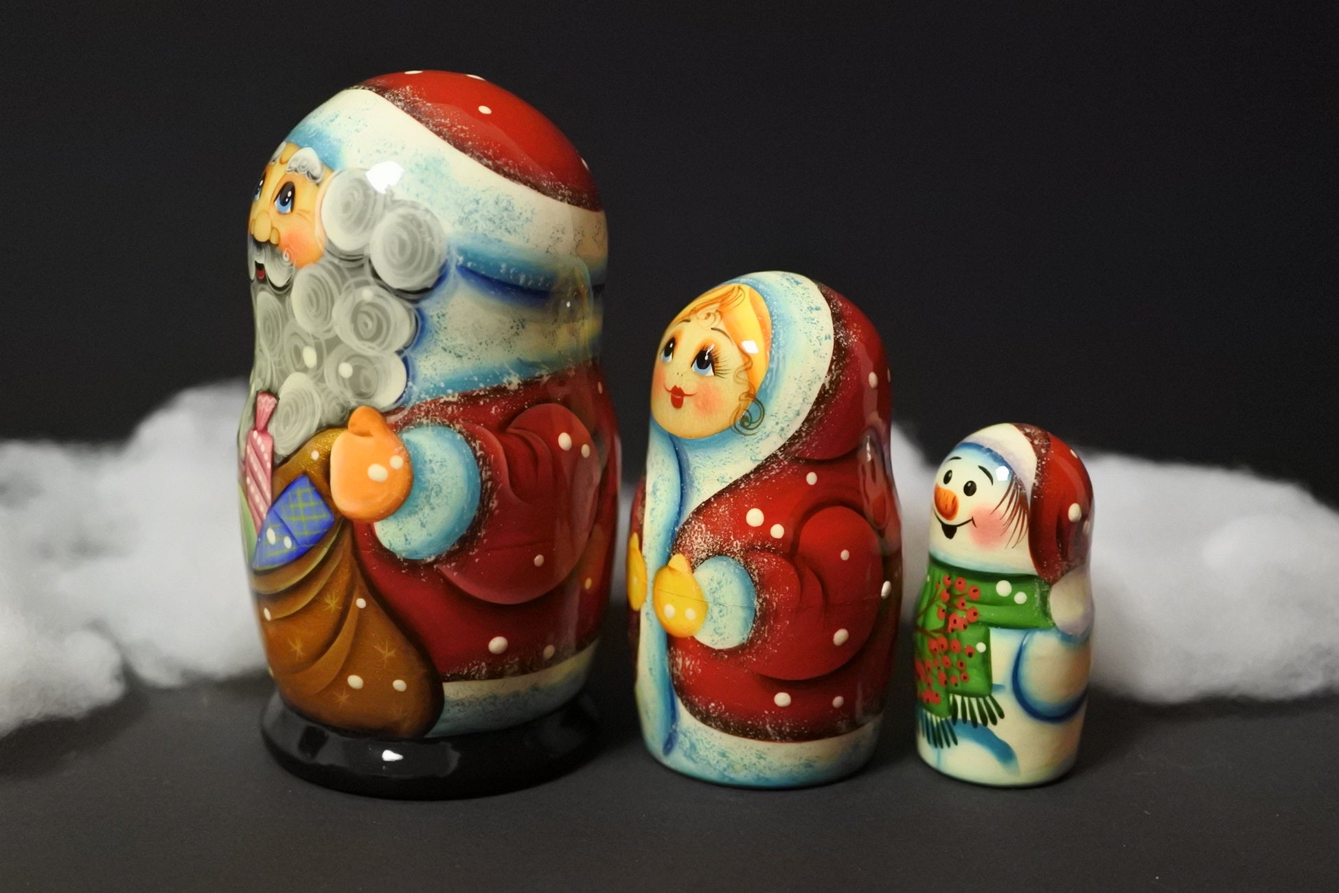 クリスマスマトリョーシカ ロシアのクリスマス 冬の使者 ロシア雑貨い