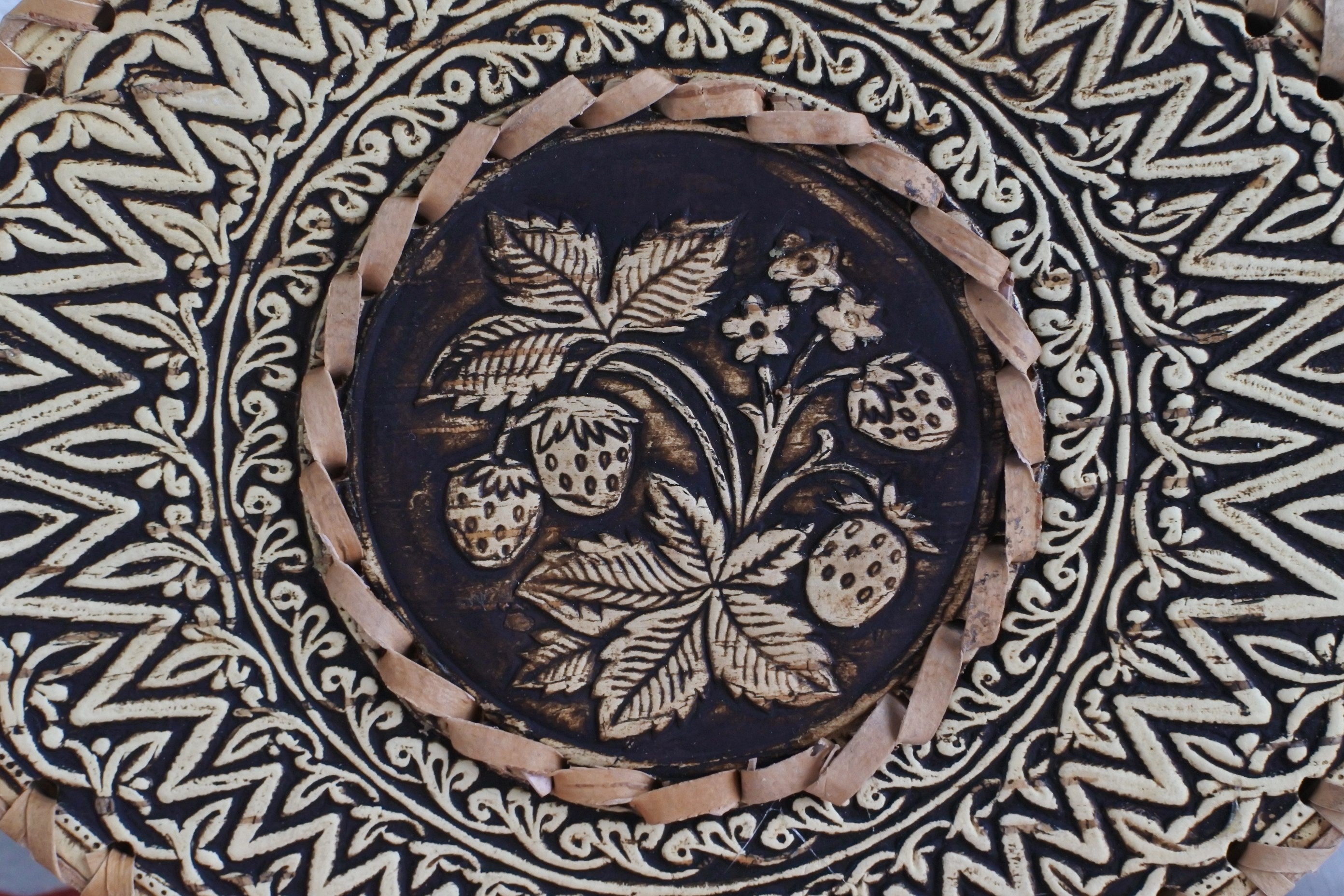 白樺細工ベレスタ 箱 ボックス ナージャのいちご畑 オーバル型