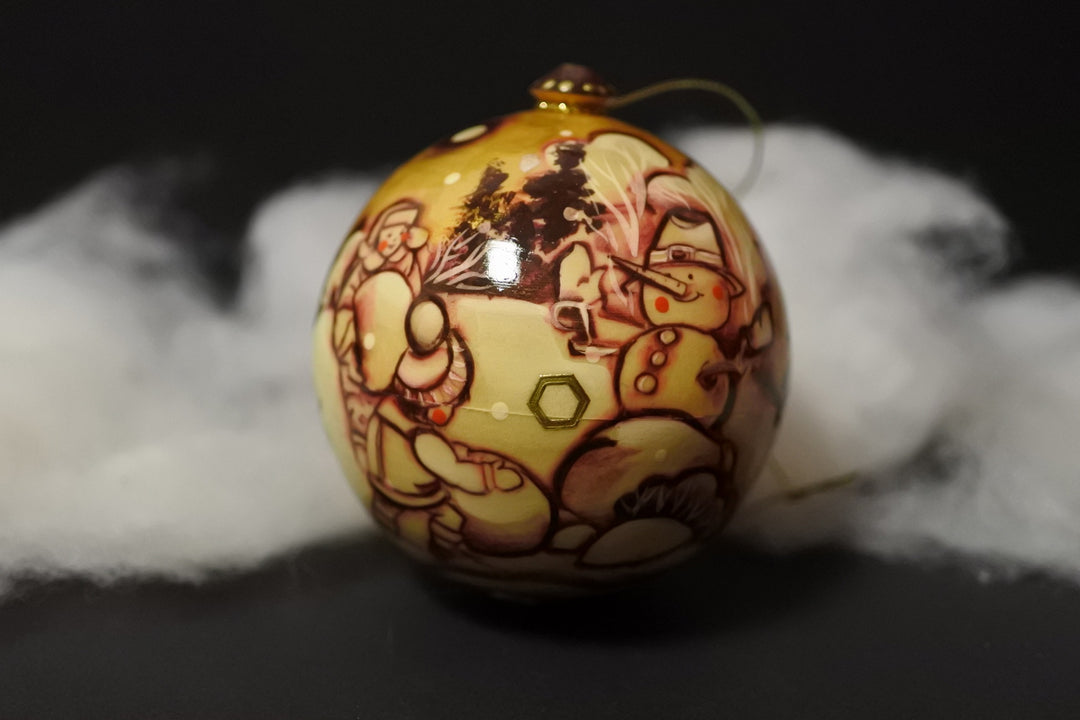 クリスマスボール　雪あそび　