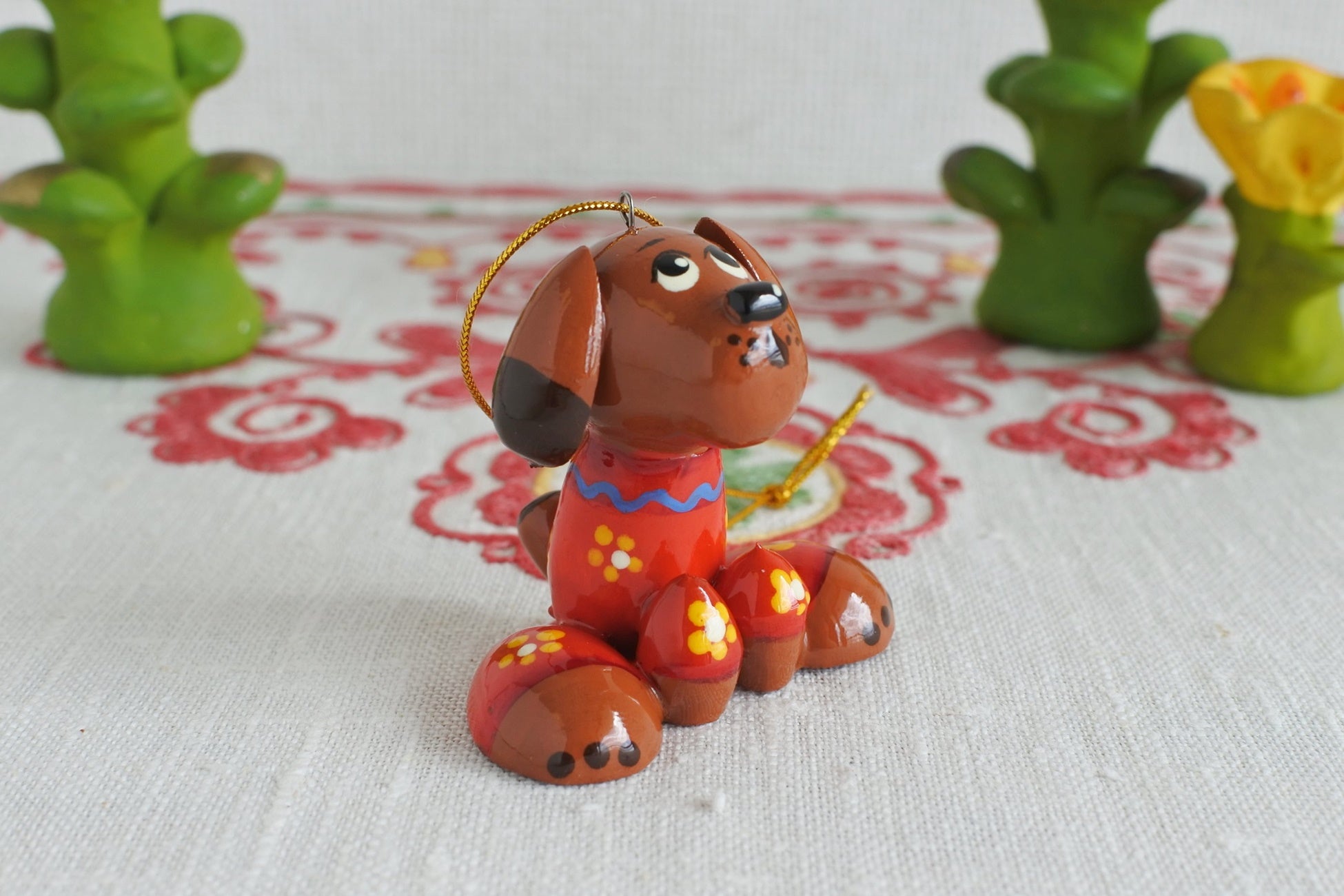 ロシア民芸品 木の人形 マトリョーシカ 動物 ハンドメイド ロシア雑貨
