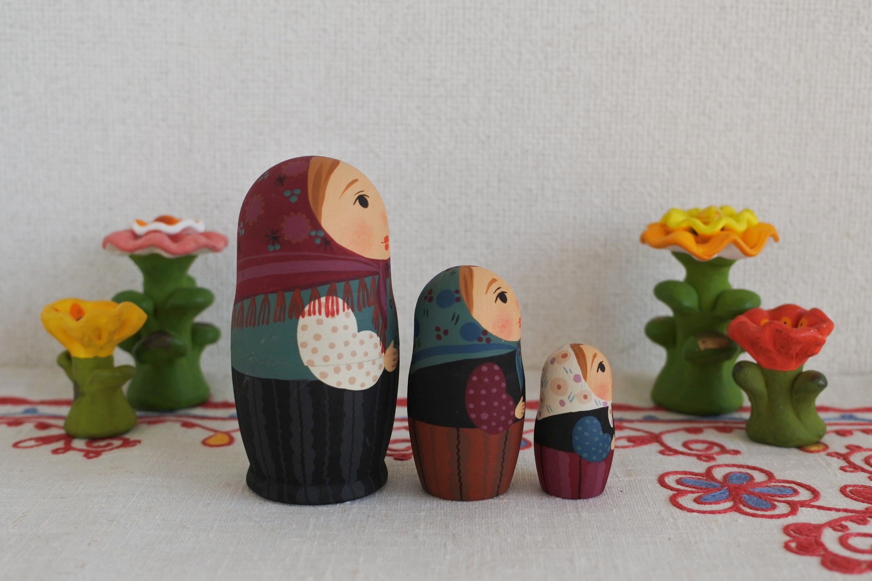 作家ものマトリョーシカ ロシア人アーティスト ロシア雑貨いりえの