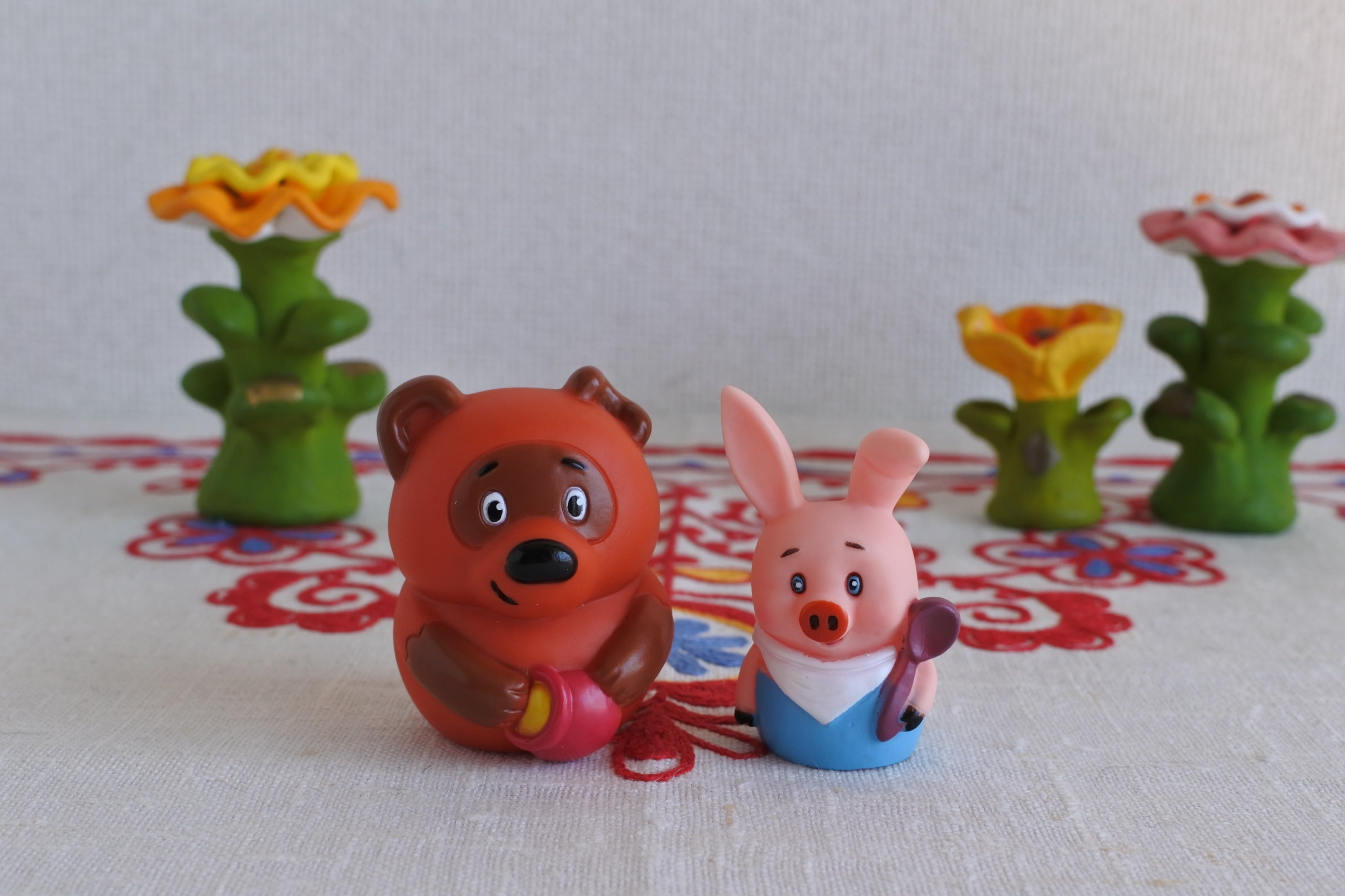 ソフビ指人形 ピタチョーク ロシアのくまのプーさん ソビエト 児童文学