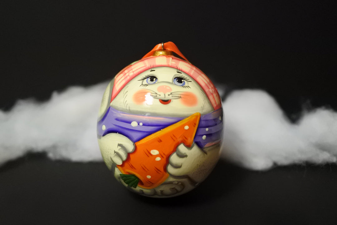 クリスマスボール　雪うさぎ