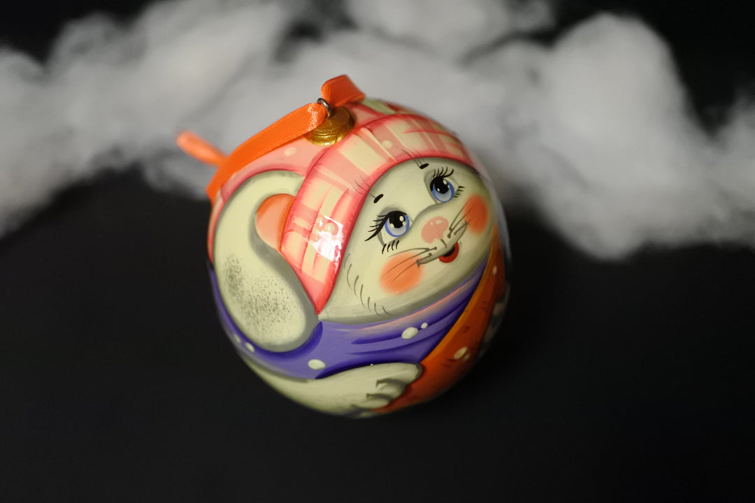 クリスマスボール　雪うさぎ