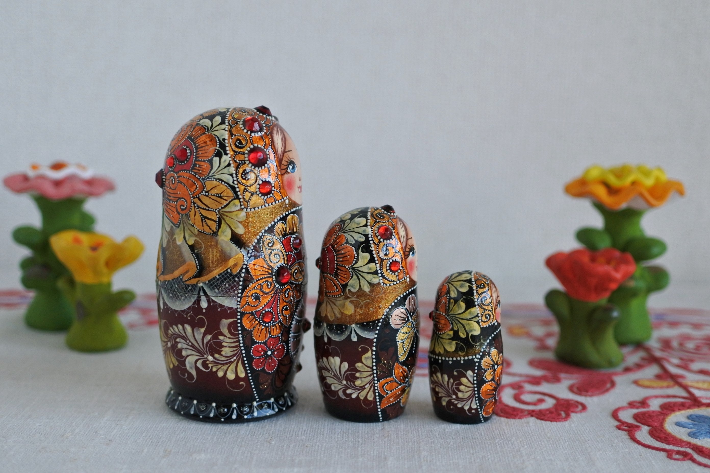 作家ものマトリョーシカ ロシア人アーティスト ロシア雑貨いりえの