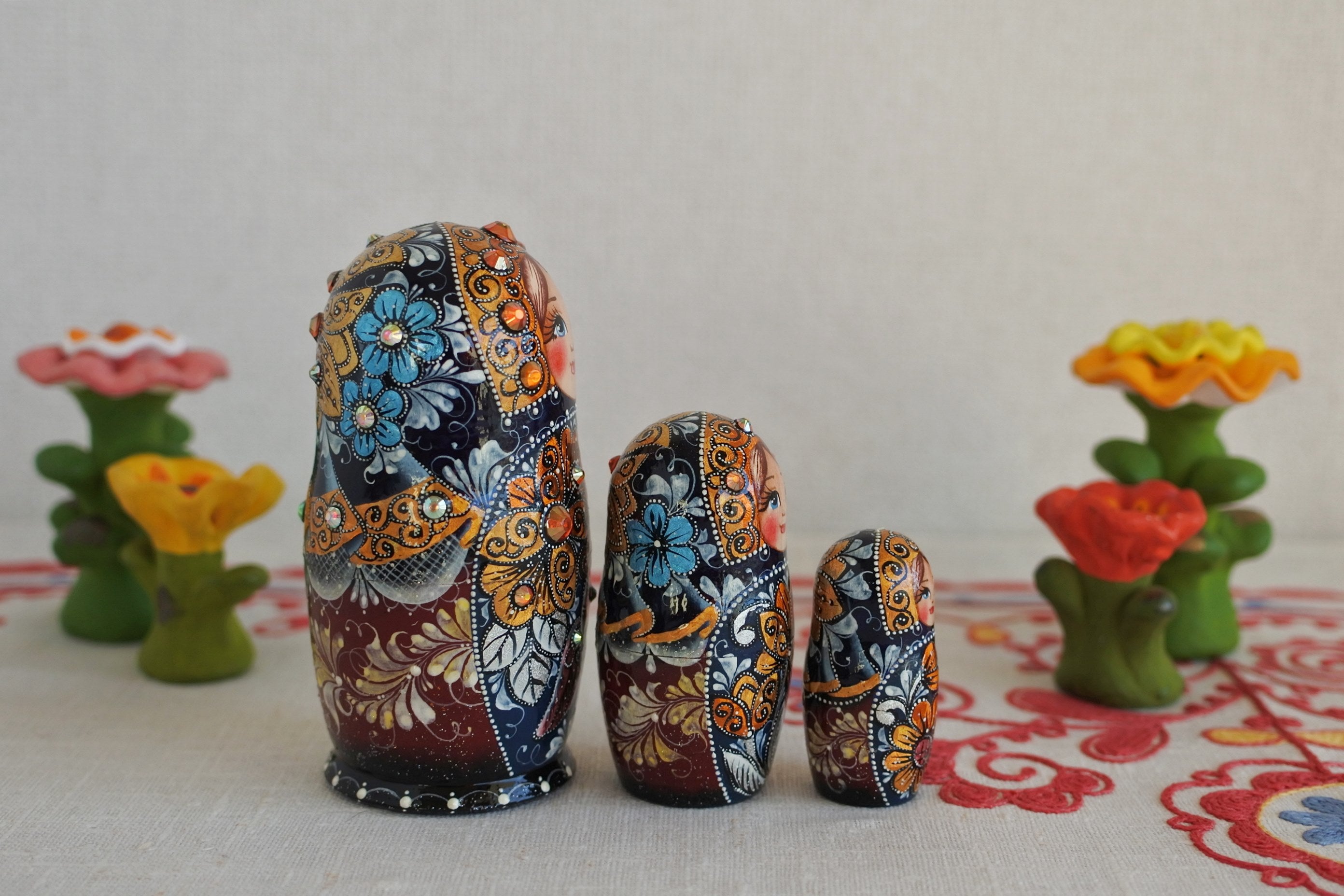 作家ものマトリョーシカ ロシア人アーティスト ロシア雑貨いりえの