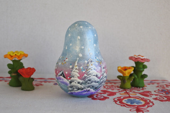 起き上がりこぼし　雪原のトロイカ　ブルー