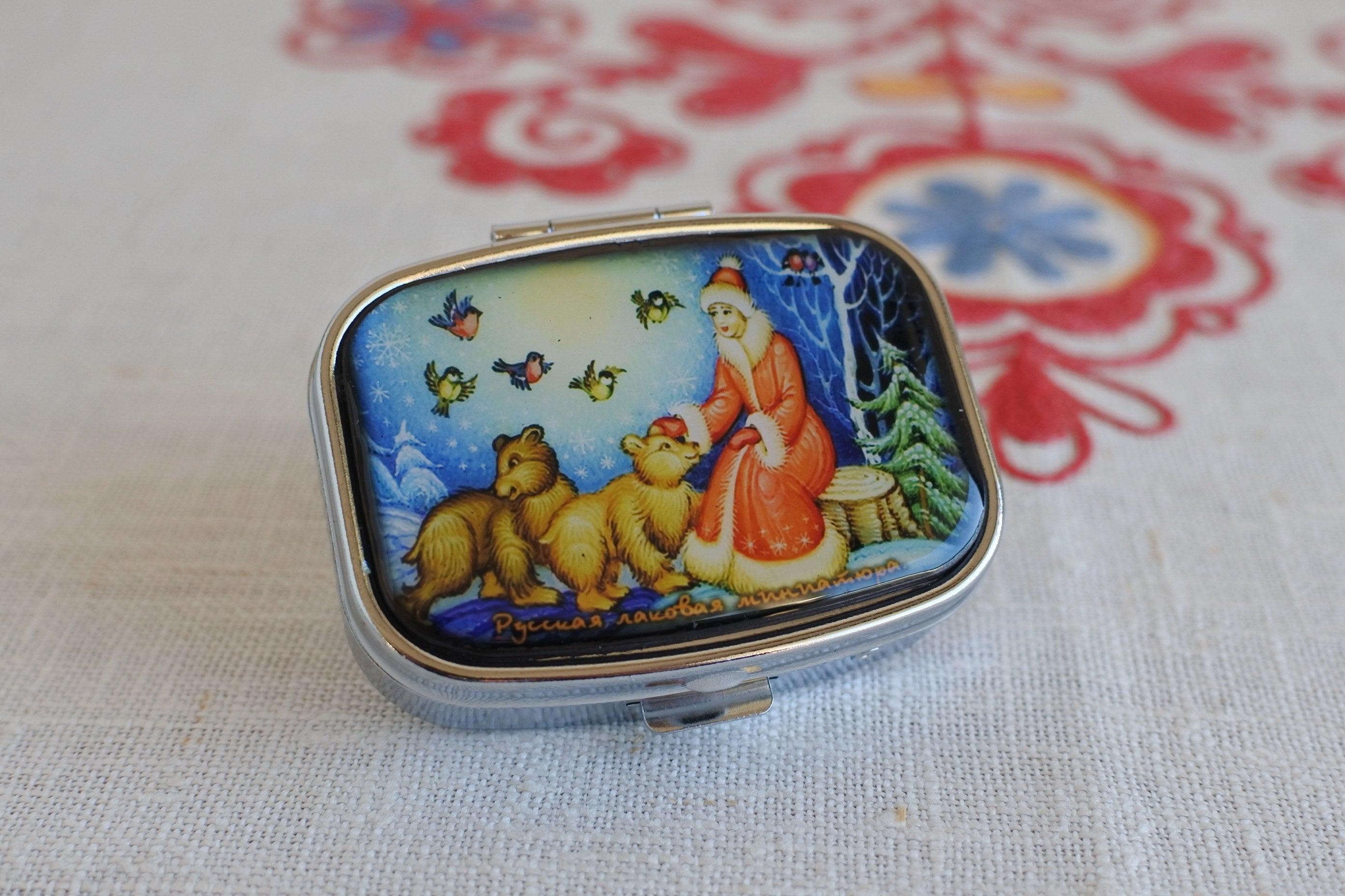 ロシア雑貨 ロシア民芸品 木の箱 木の人形 スパイスセット いりえの