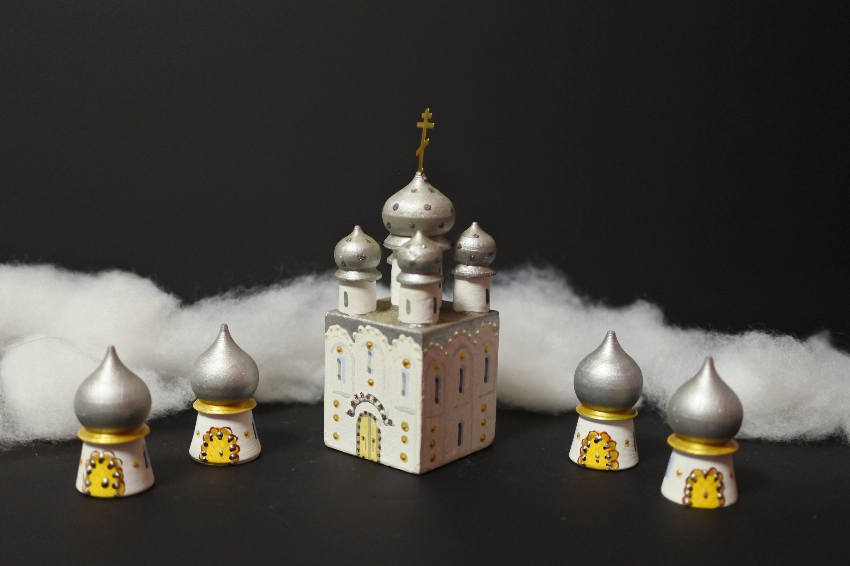 クリモワのロシア正教会 クリスマス雑貨 木製 置物 クリスマスの