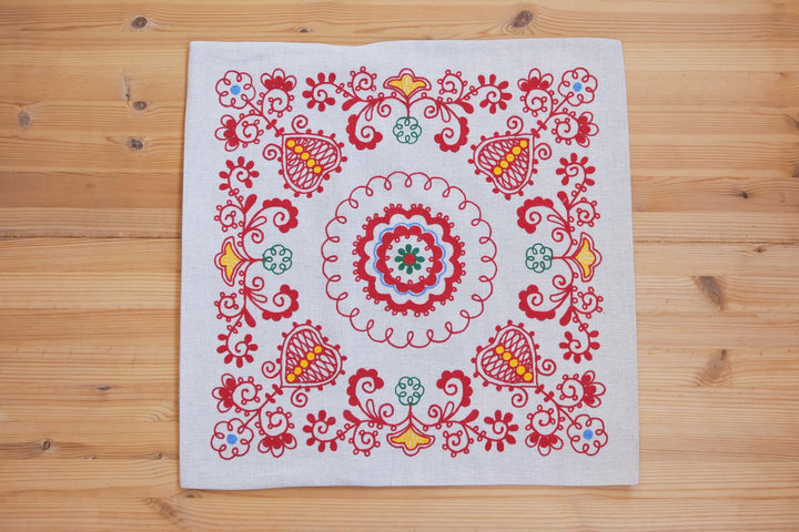 アルハンゲリスクの刺繍　クッションカバー