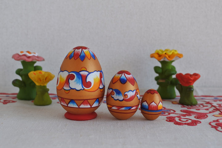 マトリョーシカ　復活祭の卵　　ゴールド　3P
