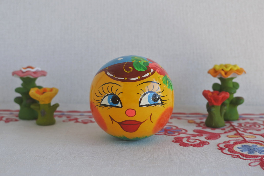木のおもちゃ　ロシア民話おだんごパン　青い帽子