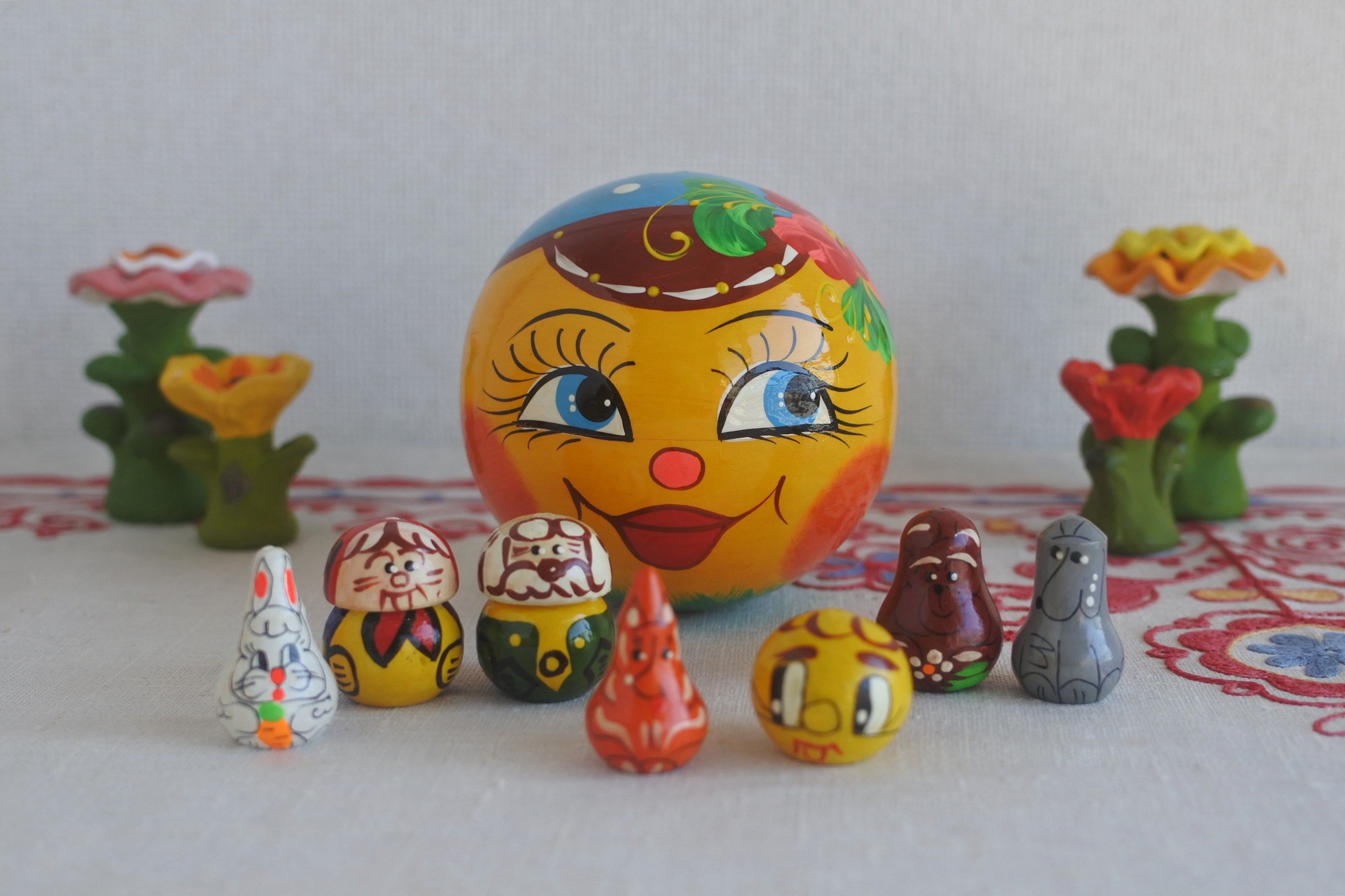 その他のロシア雑貨 ロシア民芸品 スパイスセット 起き上がりこぼし