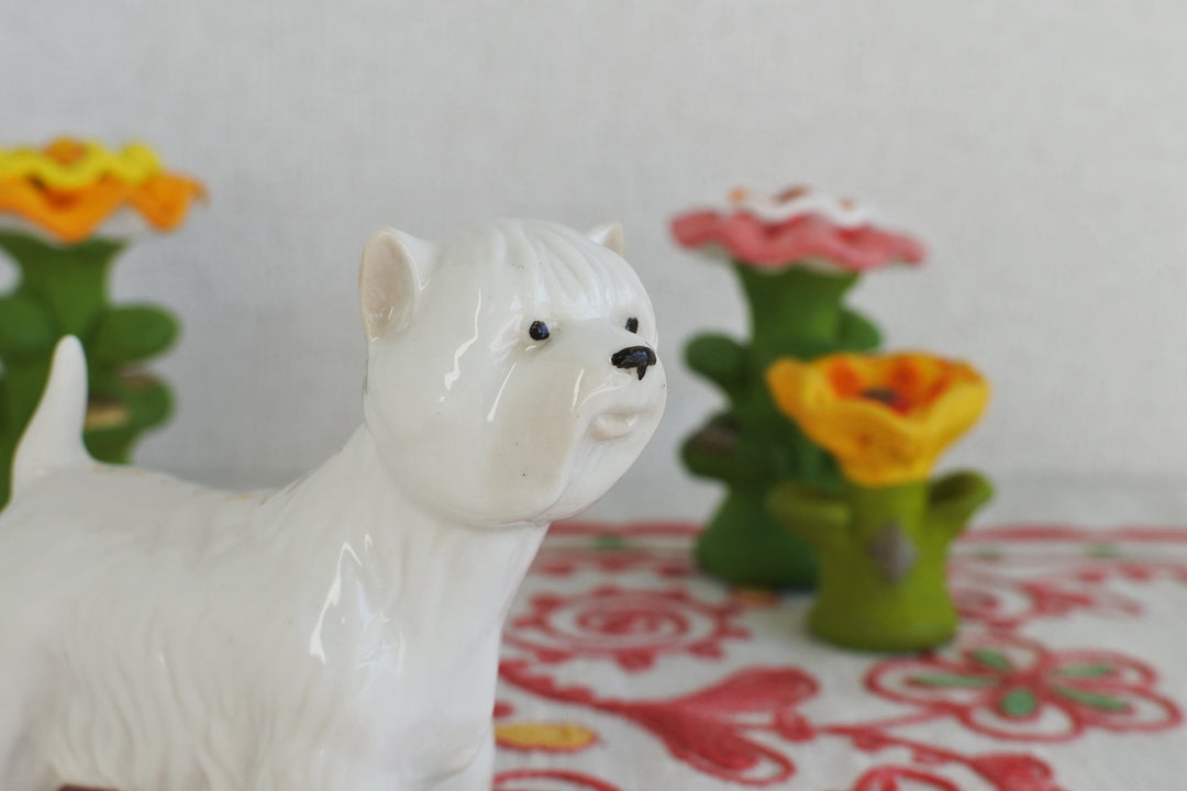 ロモノーソフ陶磁器　フィギア　犬　ウエスト・ハイランド・ホワイト・テリア