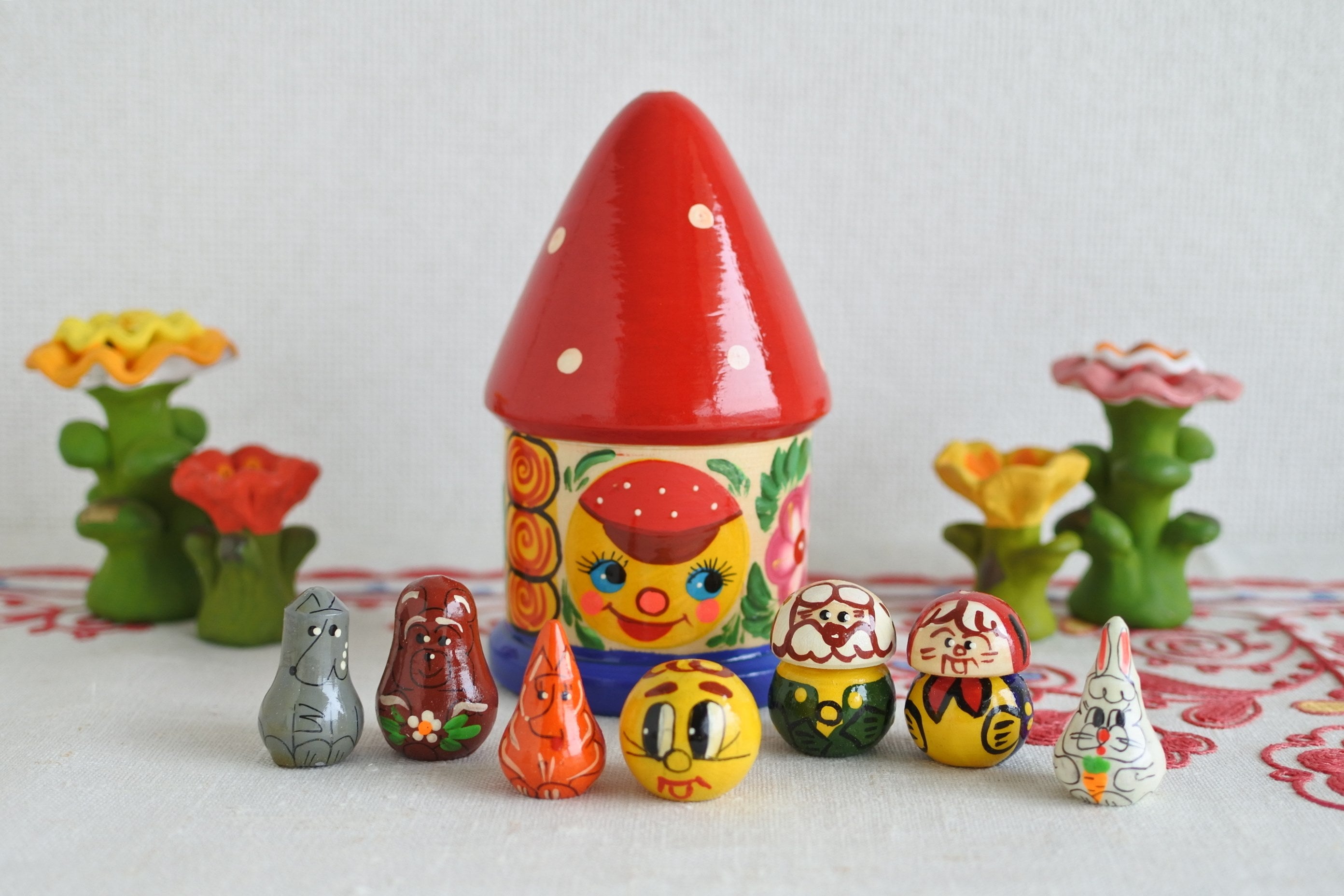 その他のロシア雑貨 ロシア民芸品 スパイスセット 起き上がりこぼし