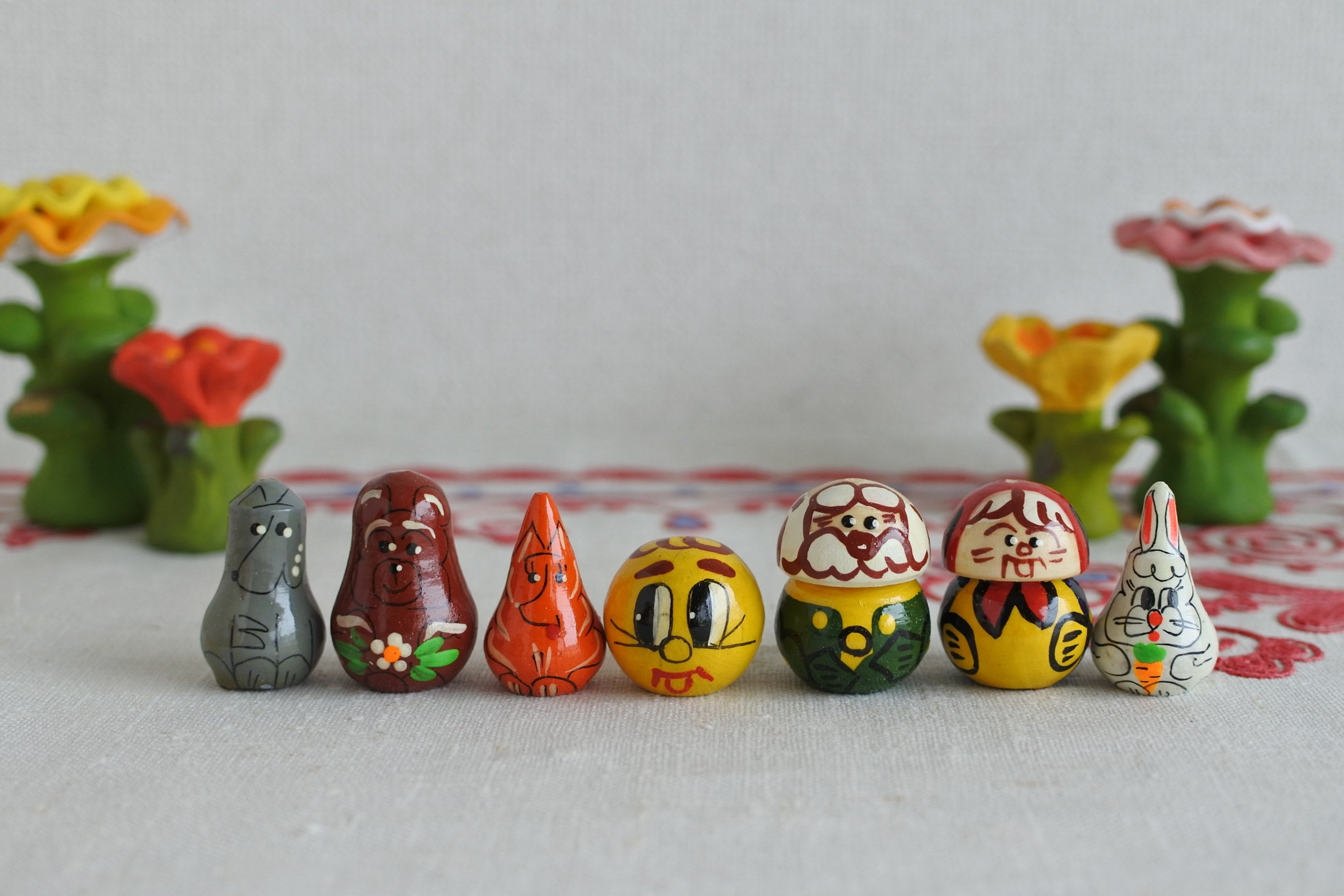 その他のロシア雑貨 ロシア民芸品 スパイスセット 起き上がりこぼし