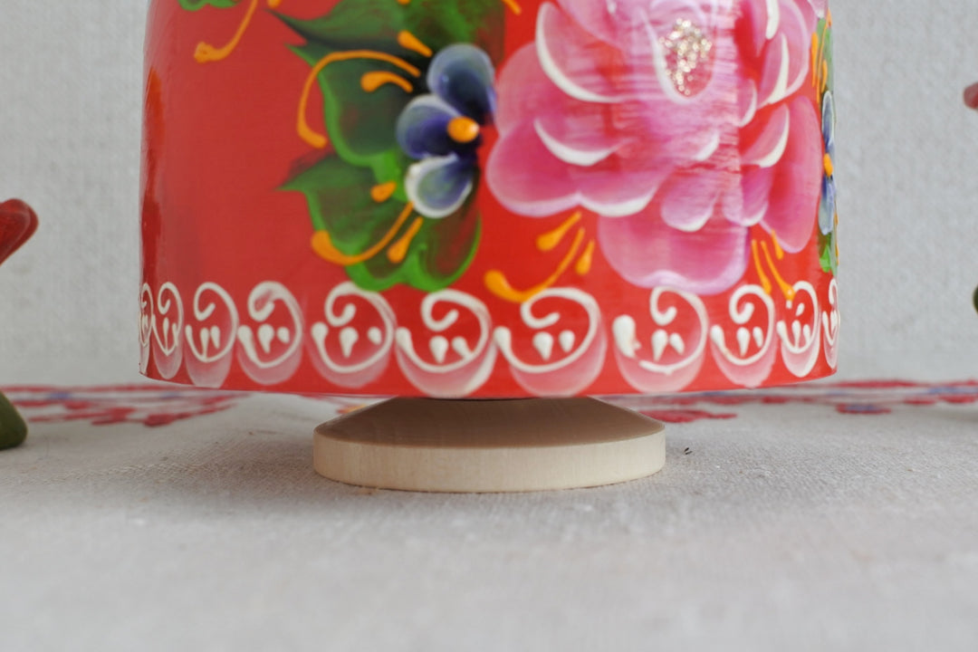 木製オルゴール　サモワールでおもてなし　赤いサモワール